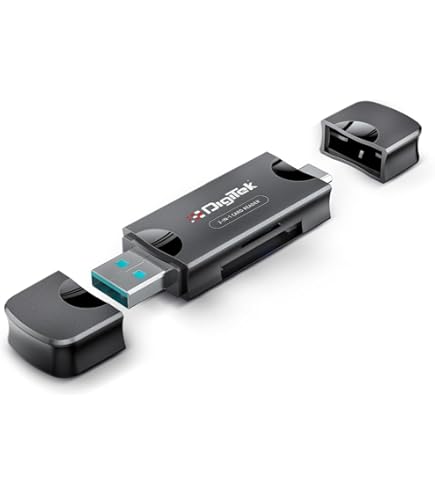 Lexar Dual Slot USB-A Reader, USB 3.2 Gen 1 Up to 104MB/s, USB-A